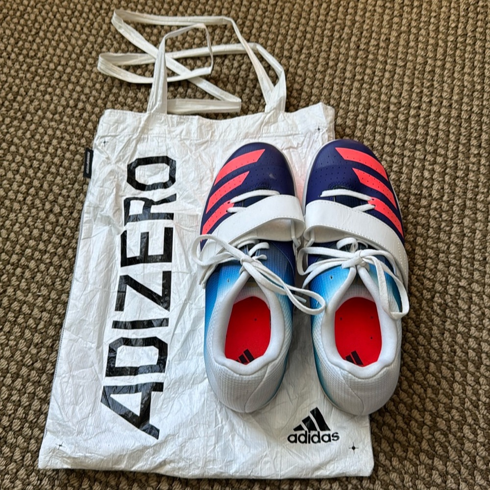Adidas track shoes for jumping, size 9